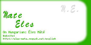 mate eles business card